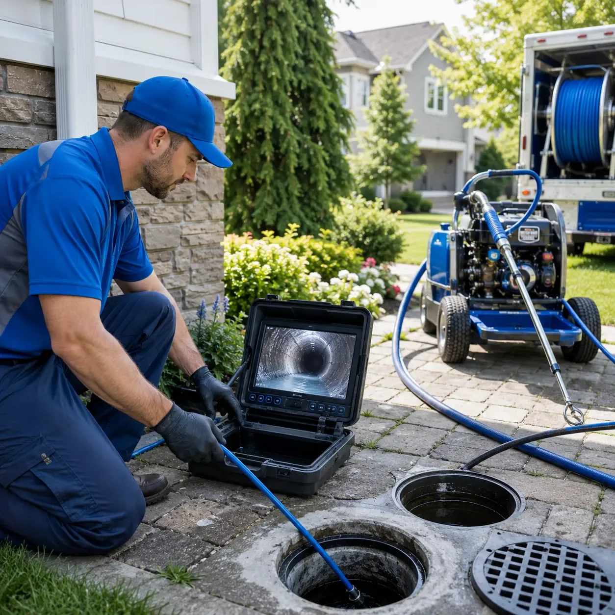 Outdoor drain cleaning professionals serving Thompsons, TX